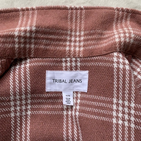 NWOT Tribal Jeans Plaid Shacket - Picture 7 of 10